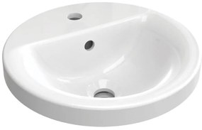 Lavabo da appoggio rettangolare in ceramica L 38 x H 16.5 x P 38 cm bianco