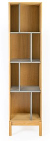 Libreria grigia in rovere 45x185 cm AbbeyWood - Woodman