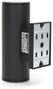 Aigostar - Applique da esterno 2xGU10/230V nero IP65 arrotondato