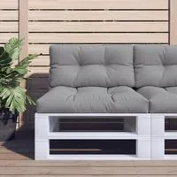 Cuscino per Pallet Grigio 70x40x12 cm in Tessuto 360580