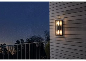 Eglo 780426 - Applique da esterno ALGECIRAS 2xE27/60W/230V IP44 nero