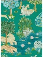 Sanderson Carta da parati Pamir Garden - Teal/ Peacock