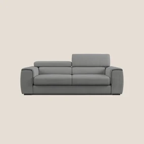 Zeno Divano con estraibile in tessuto morbido impermeabile T02 grigio 215 cm