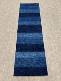 Loribaft Tappeto 260x80 Blu (Iran) Annodato A Mano
