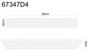 Globo 67347D4 - Plafoniera LED HAYDEN LED/30W/230V 3000K 80x20 cm