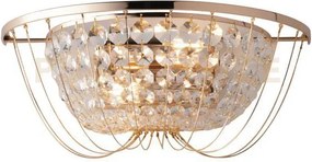 Applique a parete vienna oro 2 luci attacco e14 35x19,5x13,5cm in c...