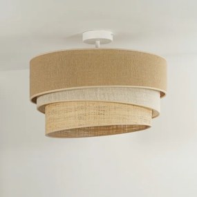 Duolla - Lampadario a plafone YUTE TRIO 1xE27/15W/230V diametro 45 cm marrone/grigio/beige