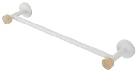Portasalviette a Parete 40 Cm Feridras "Haiti" Bianco/Bambù