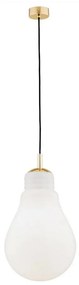 Argon 4879 - Lampadario a sospensione con filo JESSE 1xE27/15W/230V oro/bianco
