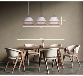 Duolla - Lampadario a sospensione con filo AVIGNON 3xE27/15W/230V bianco/beige