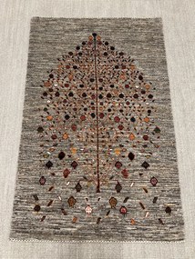 Loribaft Tappeto 100 x 150 Marrone (Iran) Annodato A Mano
