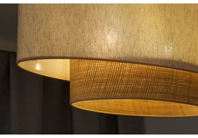 Duolla - Lampadario a sospensione con filo DOUBLE OVAL NATURE 2xE27/15W/230V color crema/beige
