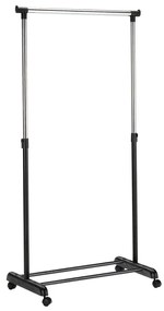 Appendino mobile in metallo 170x88 cm nero/cromo