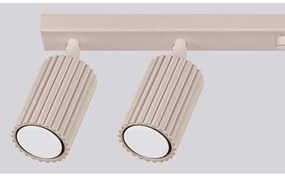 Faretto grigio tortora in metallo 6,5x117 cm Gleam – Sollux