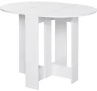 Tavolo Pieghevole Salvaspazio 104x76x73,7 cm in Legno Truciolare Bianco