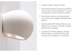 Applique GLOBE 1xE27/60W/230V bianca