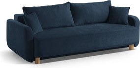 Divano blu scuro allungabile con contenitore 231 cm Elen – Micadoni