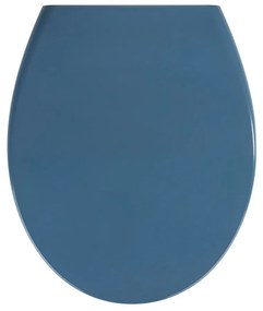 Sedile WC blu scuro con chiusura facilitata , 44,5 x 37,5 cm Samos - Wenko