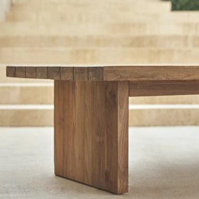 Tikamoon - Tavolino da giardino in legno di teak massello riciclato 150 x 80 Joaquin