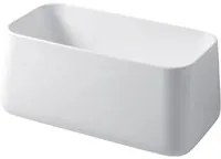 Lavabo da appoggio rettangolare 80cm in ceramica bianca lucida serie Catino Disegno-Ceramica