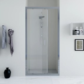 Porta doccia scorrevole 100 cm trasparente Faggio