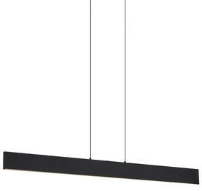 Lampada a sospensione moderna nera con LED dimmerabile a 3 livelli - Straight