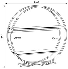 Tavolino SHELF diametro 62,5 cm quercia