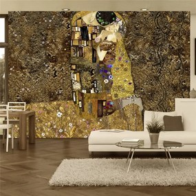 Fotomurale Klimt inspiration Golden Kiss