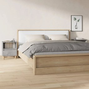 Comodini 2 Pz Grigio Cemento 40x35x50 Cm /