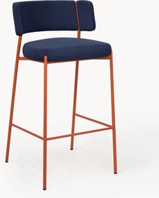 Sedia da bar imbottita in bouclé Samantha
