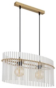 Globo 15698H3M - Lampadario a sospensione con filo GORLEY 2xE27/60W/230V oro