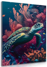 Quadro su tela – Tartaruga surrealista