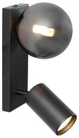 Plafoniera moderna nera a 2 luci regolabile - Lesly