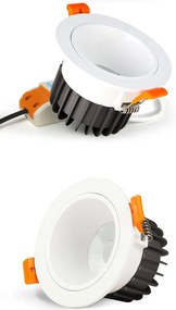 Faro da Incasso 6W RGB+CCT Dimmerabile Antiabbagliamento Sinc. Aut. - Foro Ø80mm - 85mm Colore RGB+CCT