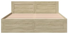 Giroletto testiera rovere sonoma 160x200 cm legno multistrato