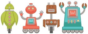 Quadro su tela – Famiglia di robot
