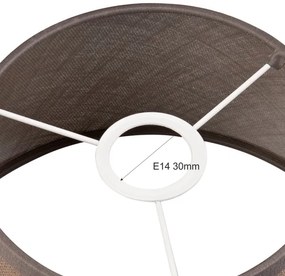 Paralume di ricambio ANTONIO E14 120x200 mm marrone