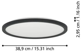 Eglo 901464-LED RGBW Lampada dimmerabile da esterno ROVITO-Z 18,5W/230V diametro 38,9cm IP44 nero