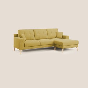 Danish divano angolare REVERSIBILE in tessuto morbido impermeabile T02 giallo X