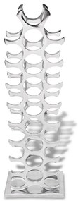 Portavini in alluminio argento 27 bottiglie