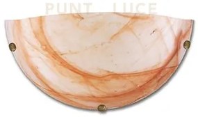 Applique a parete duna tabacco 1 luce attacco e27 30x9x15cm in vetr...