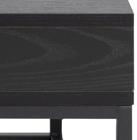 Tavolino da salotto nero con piano effetto frassino 80x80 cm Willford – Actona