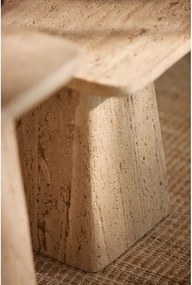 Tavolino con piano in pietra 45x45 cm Kepami - Light &amp; Living