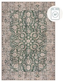 Tappeto verde lavabile 190x290 cm Beau Floral – Flair Rugs