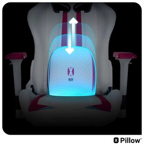 Sedia da gaming Diablo X-Ray Normal Size: Bianco Rosa