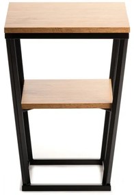 Tavolino EXPAND 57x40 cm nero/marrone