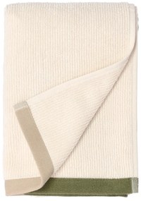 Asciugamano in cotone verde e beige 50x100 cm Contrast - Södahl