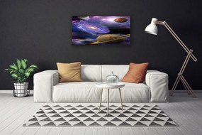 Quadro su tela Pianeta Universo 100x50 cm