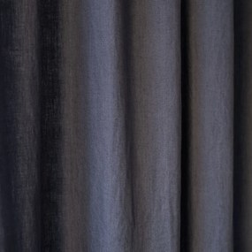 Tenda di lino grigio scuro con tunnel Night Time, 250 x 140 cm Dark Grey - Linen Tales
