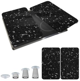 Set di 2 copri stufe in vetro nero Universal - Wenko